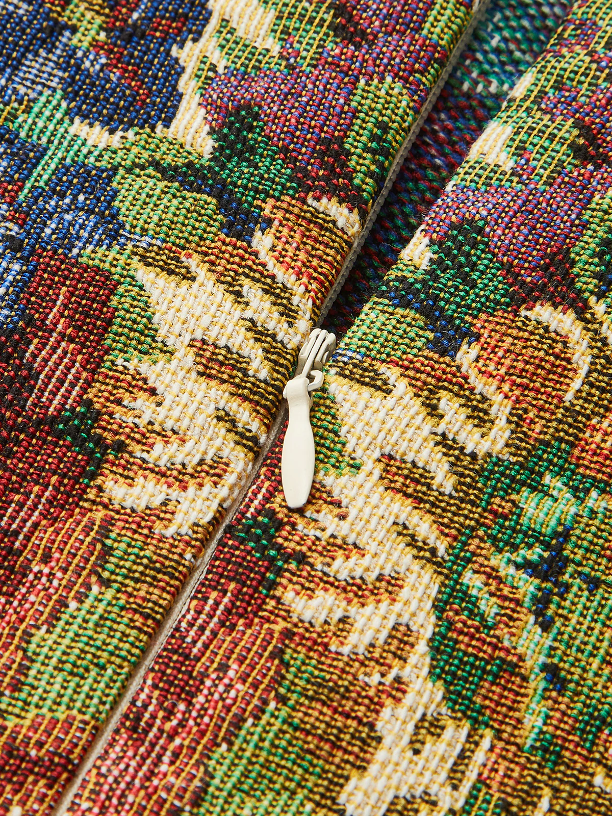 Vintage Floral Tapestry Square Neck Mini Dress - Image 3