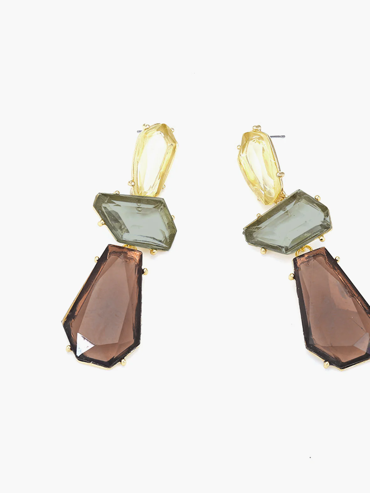 Vintage Geometric Drop Earrings - Image 2