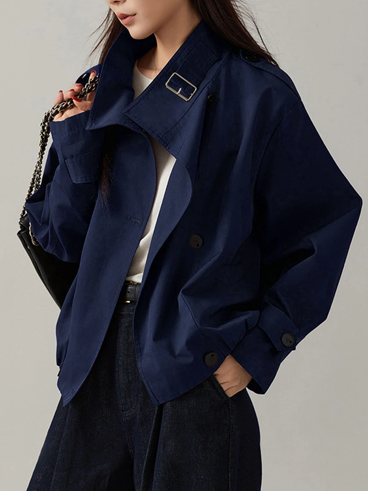 Vintage Loose Trench Coat - Image 11