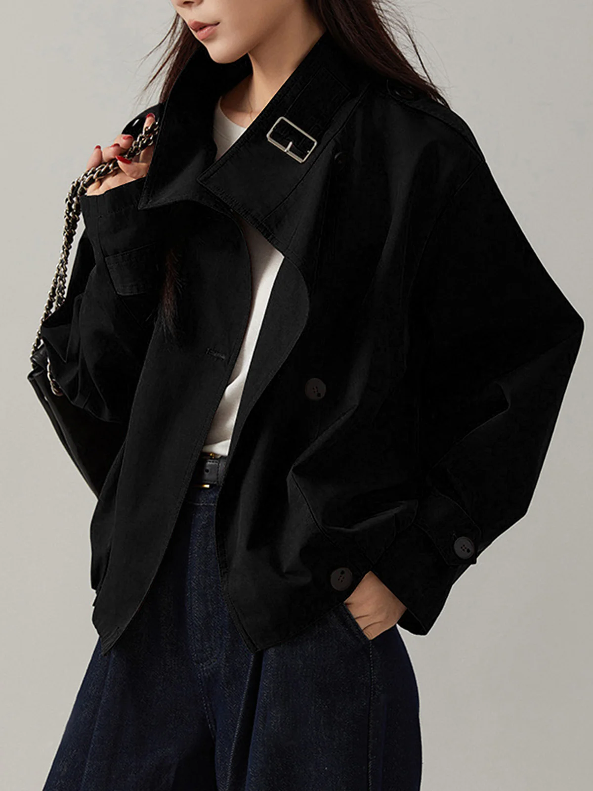 Vintage Loose Trench Coat - Image 12