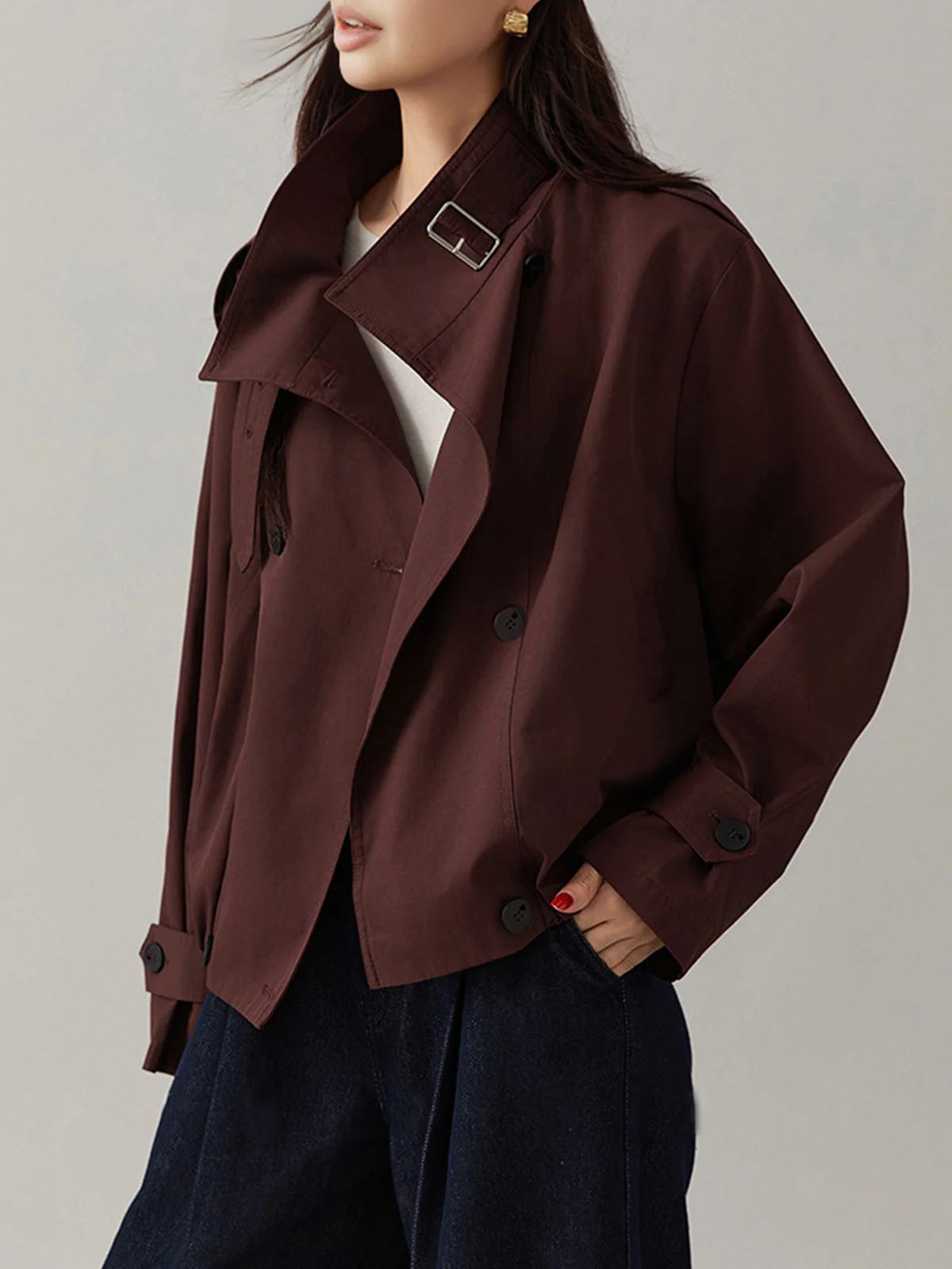 Vintage Loose Trench Coat - Image 6