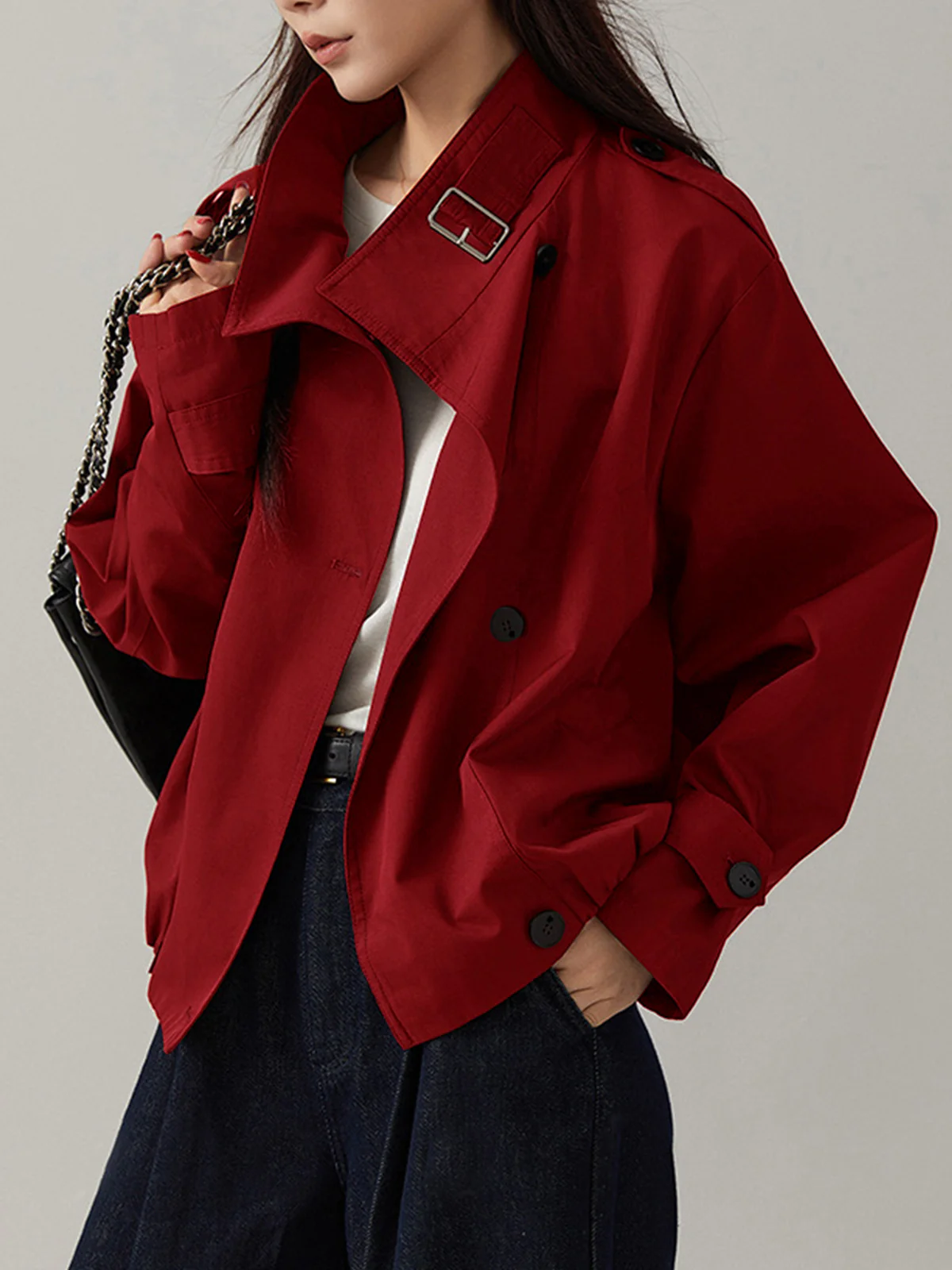 Vintage Loose Trench Coat - Image 9
