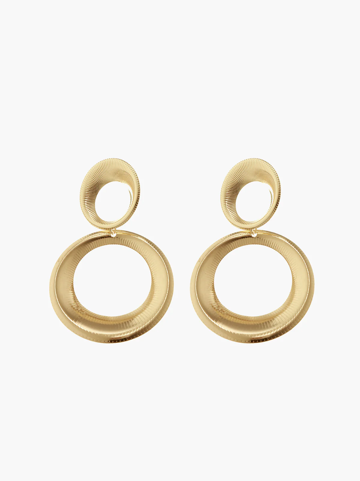Vintage Round  Bold Pendant Earrings - Image 2