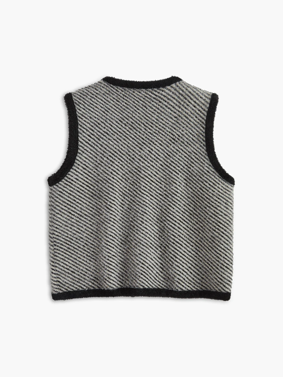 Vintage V-Neck Metal Button Sweater Vest - Image 3