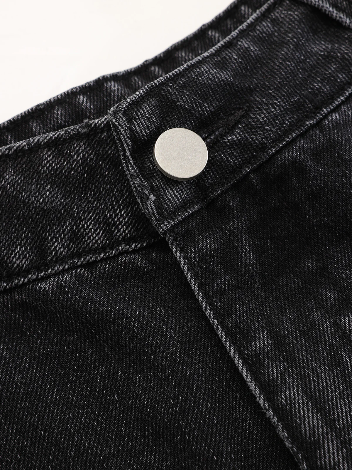 Washed Denim Curved-Leg Jeans - Image 5
