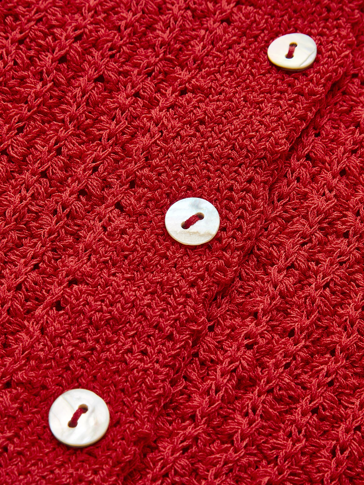 Wave Trim Breasted Cardigan - Image 3