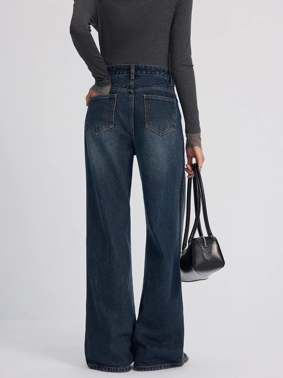 Wide-Leg Jeans in Faded Denim - Image 6
