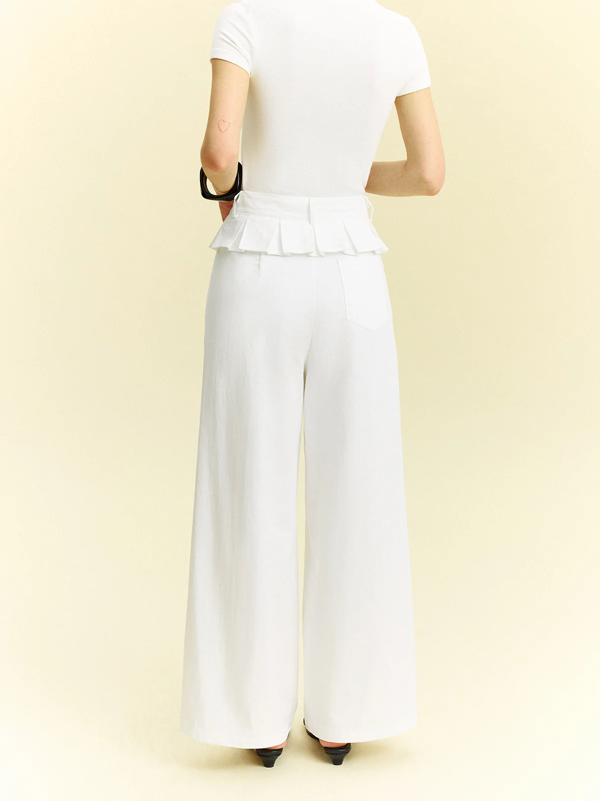 Wide-Leg Pants with Ruffle Detail - Image 6