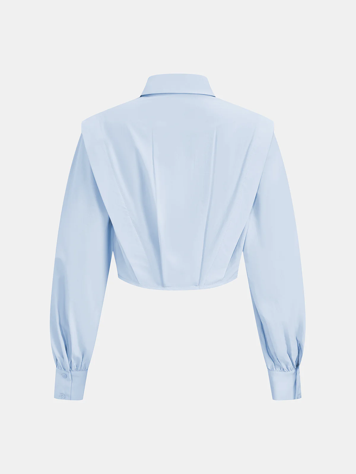 Wide-Shoulder Cropped Shirt - Image 3