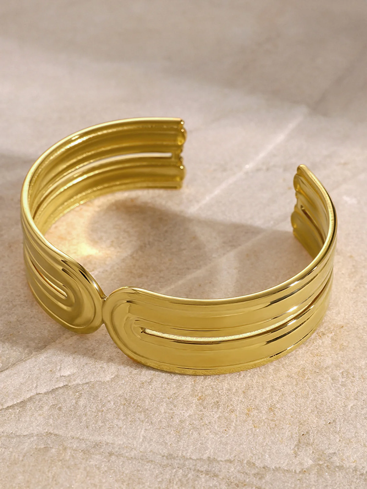 Wide Tunnel Open Bracelet - Image 4