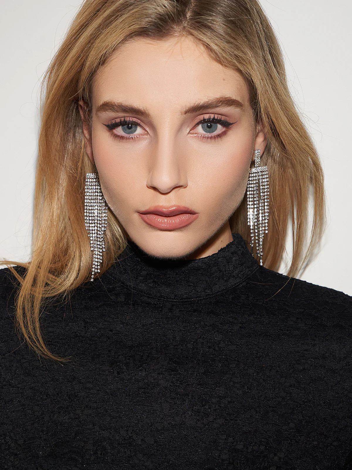 Wide Waterfall Tassel Earrings - Image 2
