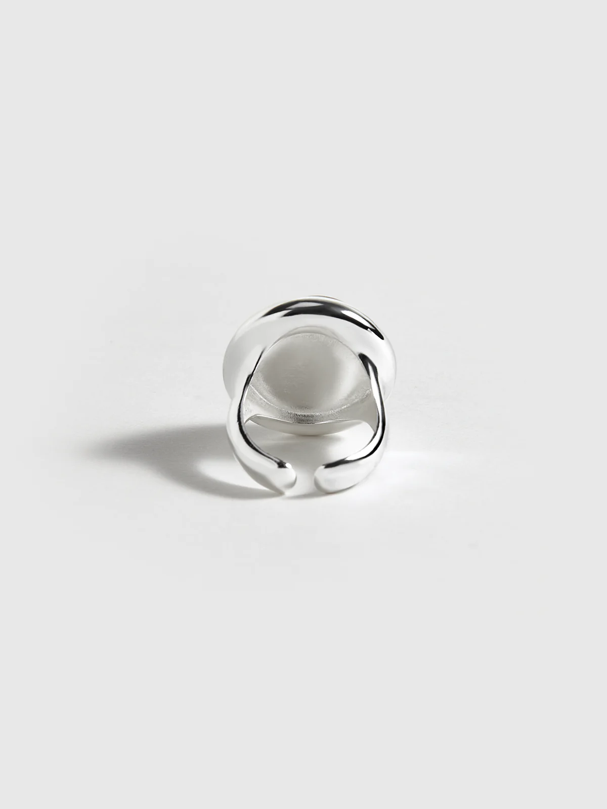Woodgrain Stone Silver Ring - Image 5