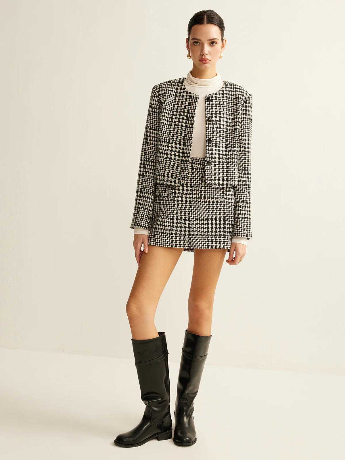 Wool-Blend Checked Jacket - Image 3