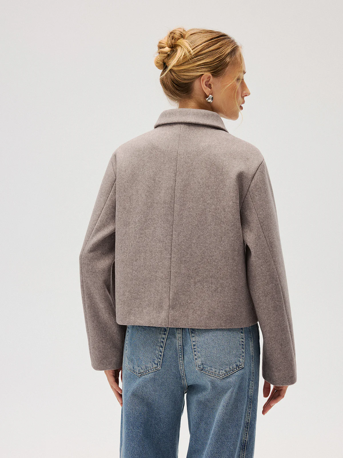 Wool Blend Collared Coat - Image 6