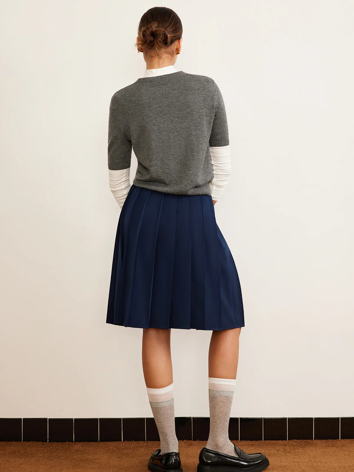 Wool-Blend Crew Neck Knit Top - Image 5
