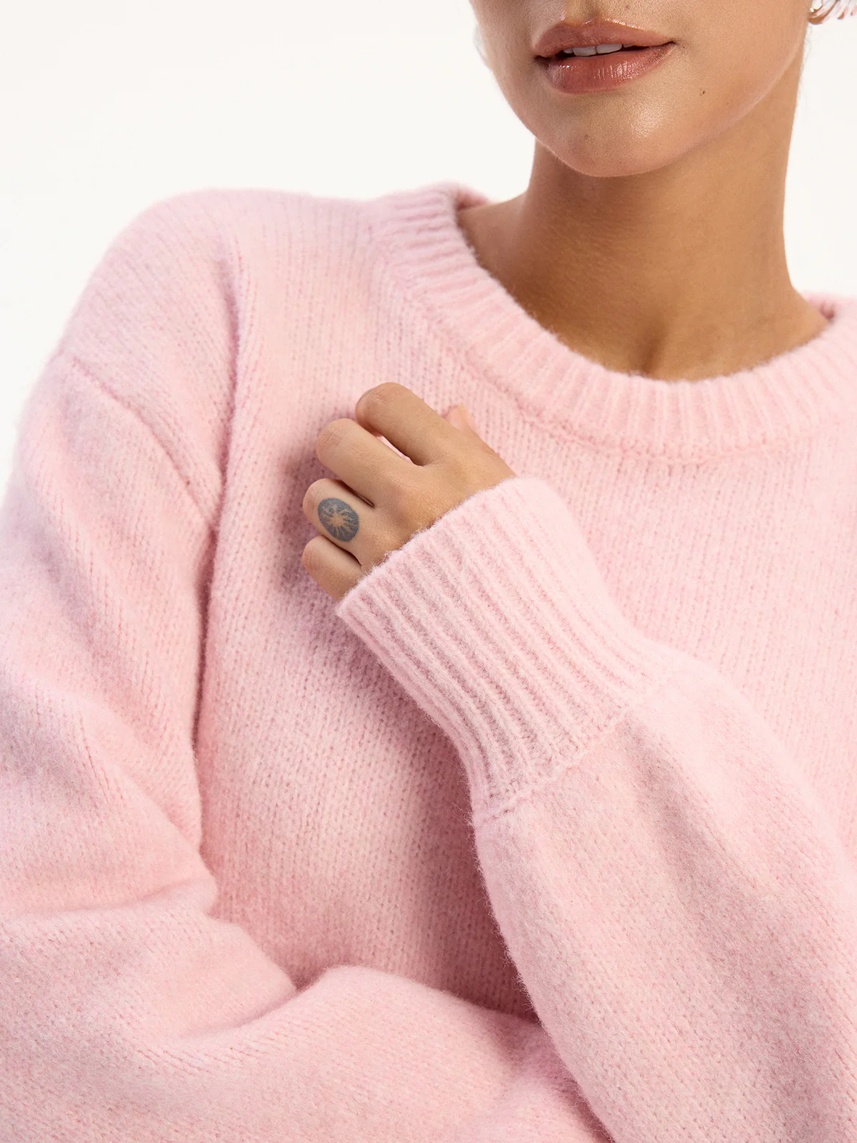 Wool Blend Crew Neck Sweater - Image 2