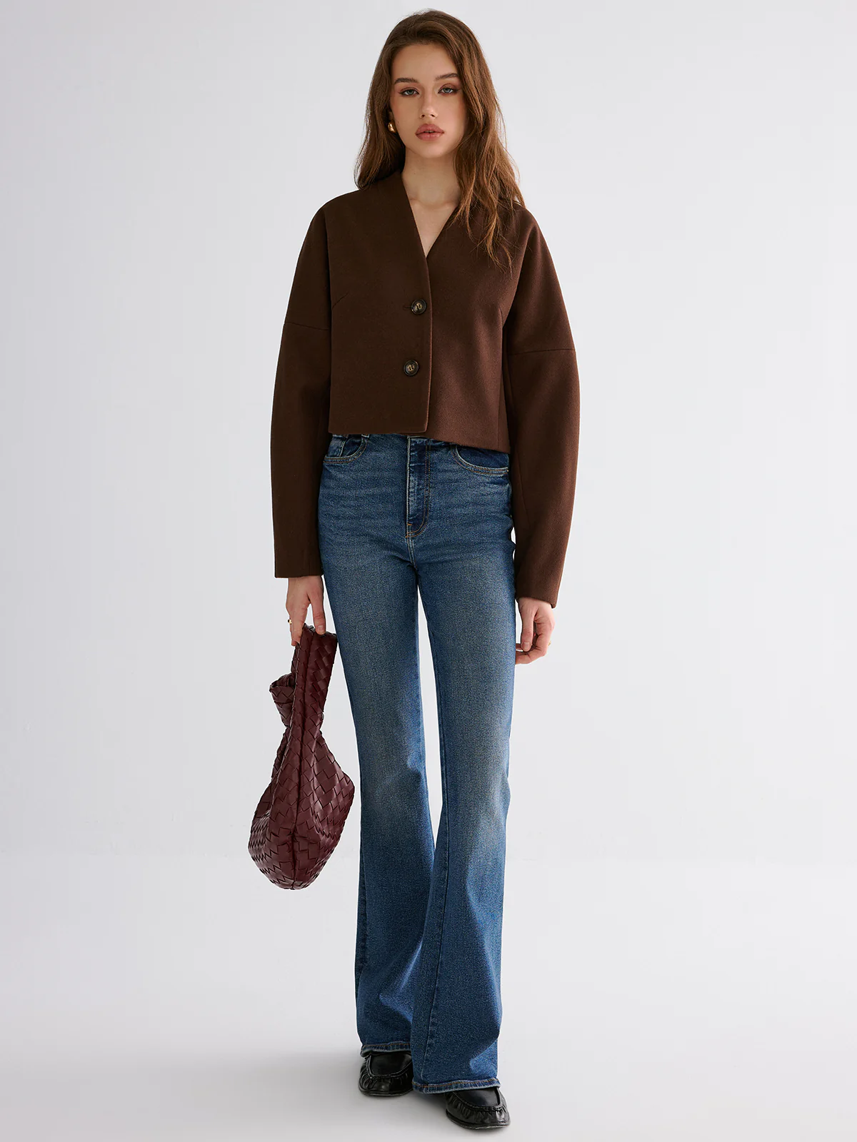 Wool-Blend Cropped Jacket - Image 4
