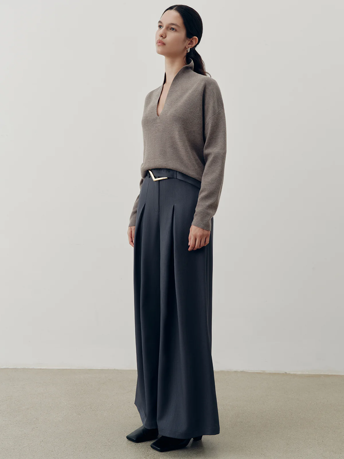 Wool-Blend Deep V-Neck Sweater - Image 6