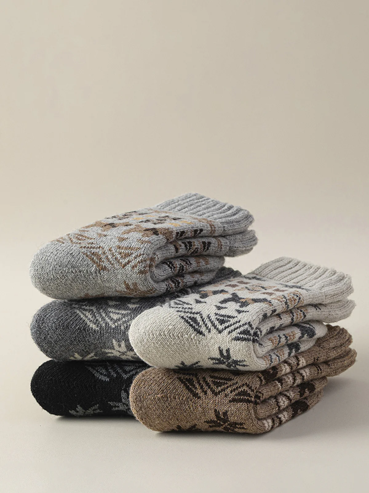 Wool-Blend Fair Isle Crew Socks - Image 4