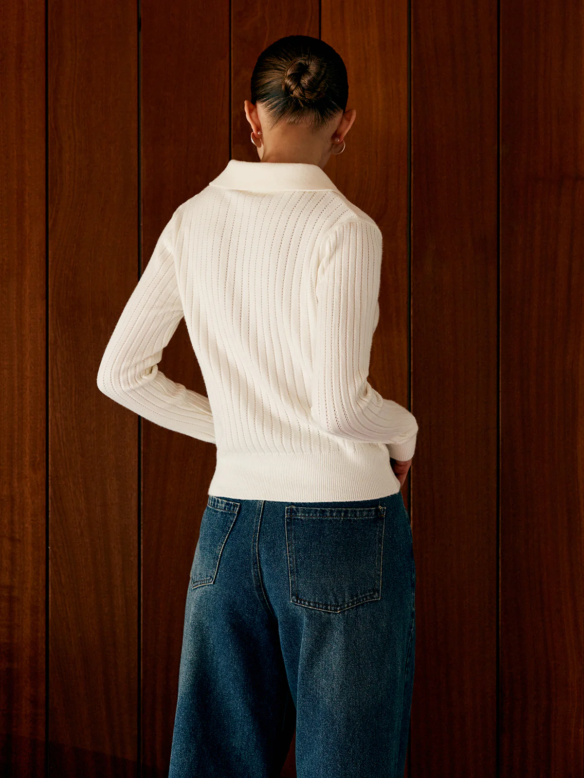 Wool-Blend Lapel Knit Cardigan - Image 5