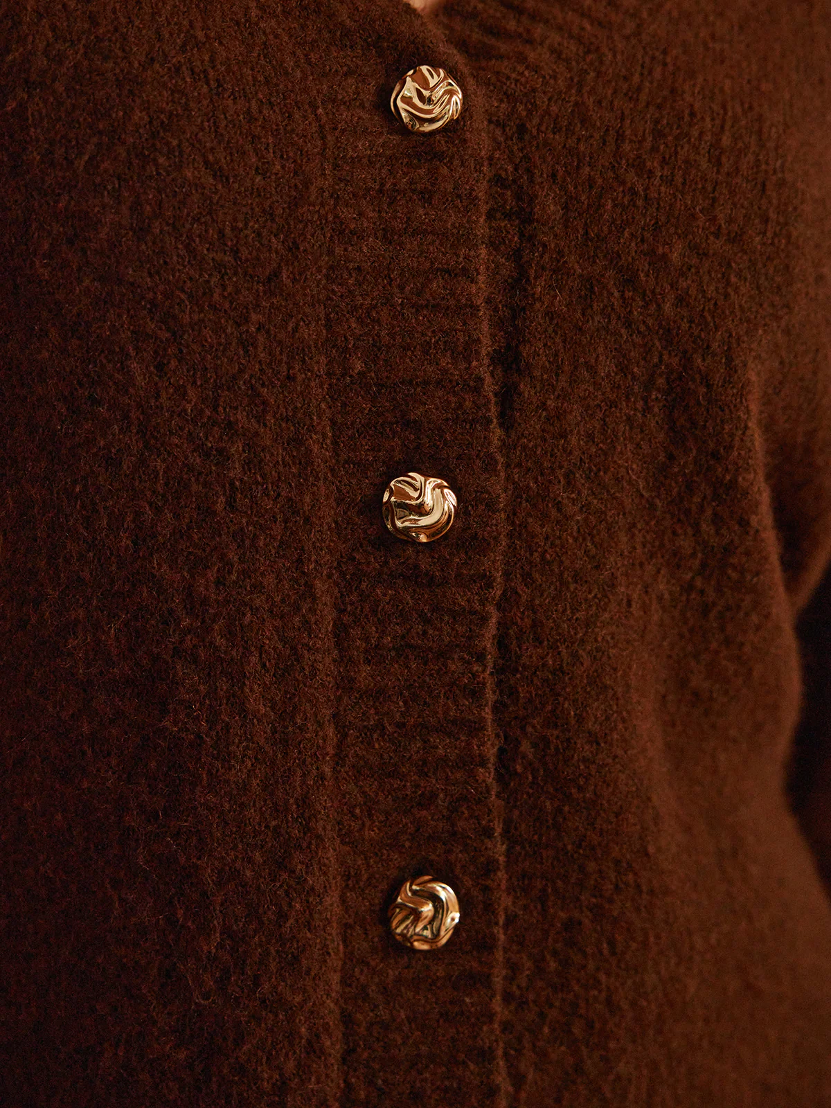 Wool-Blend Metal-Button Belted Cardigan - Image 6