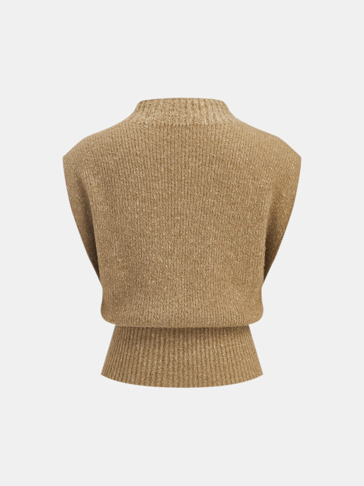 Wool-Blend Mock Neck Sweater Vest - Image 2
