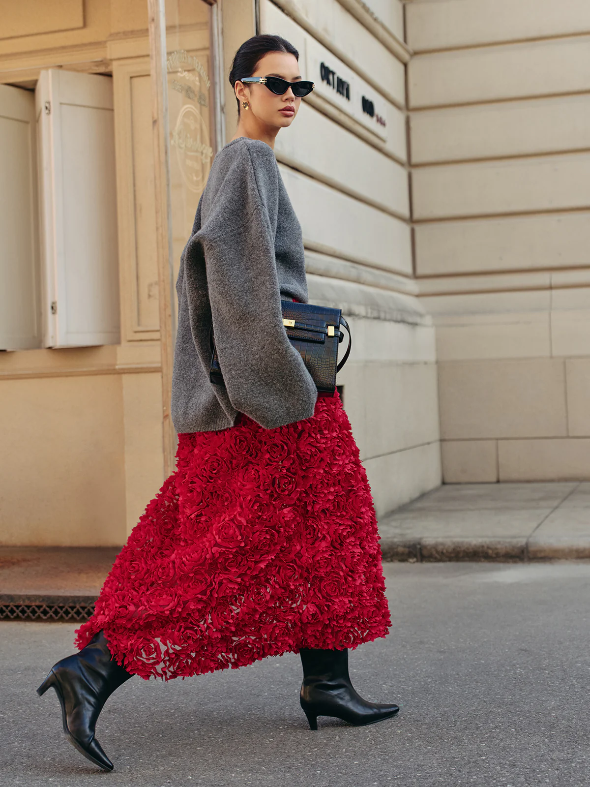 Wool-Blend Oversized Plain Pullover Sweater - Image 6
