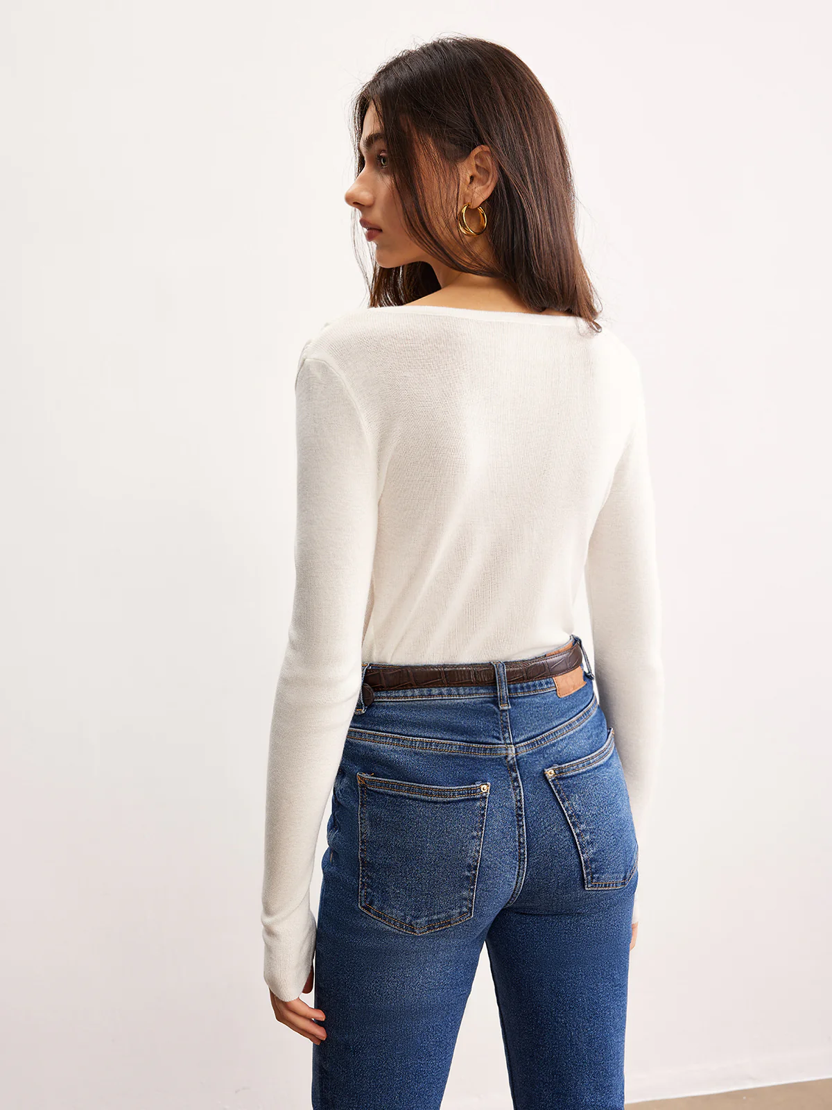 Wool-Blend Pleated Knit Top - Image 7
