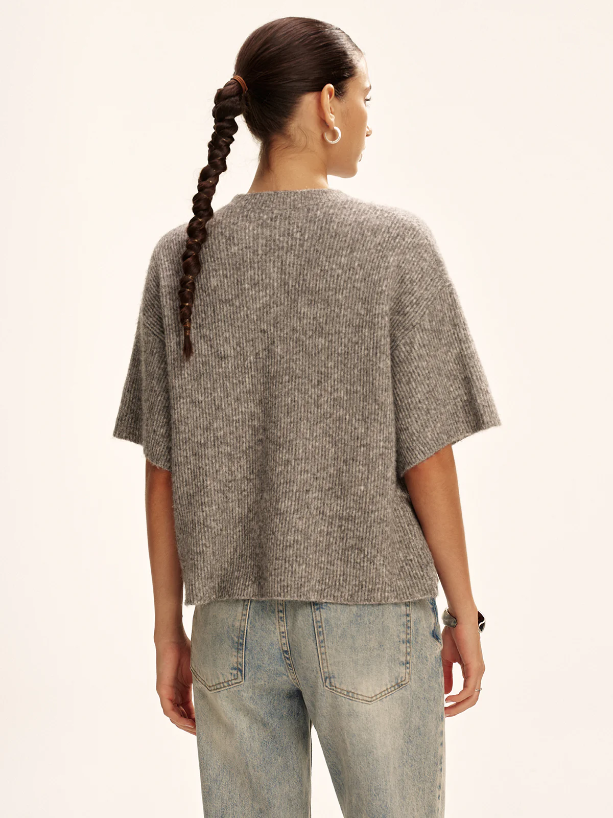 Wool-Blend Short-Sleeved Cardigan - Image 6