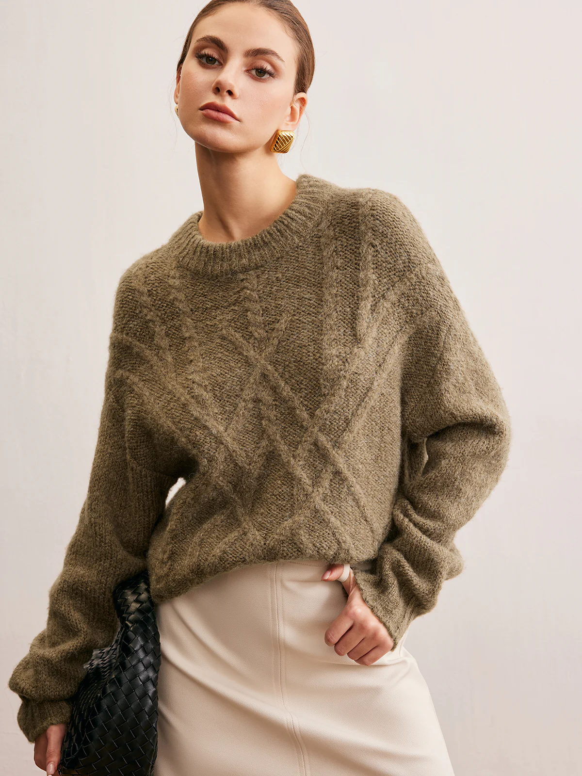 Wool-Blend Twist Shift Sweater - Image 3