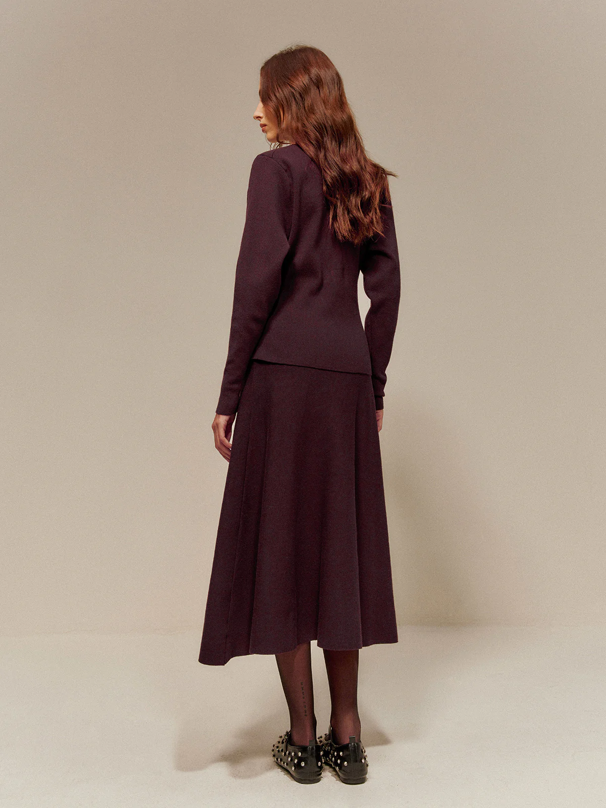 Wool-Blend V-Neck Button Cardigan - Image 6