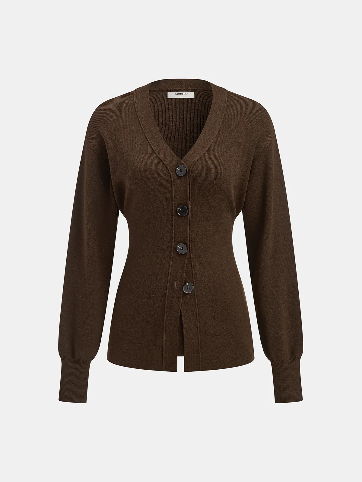 Wool-Blend V-Neck Button-Down Cardigan - Image 3