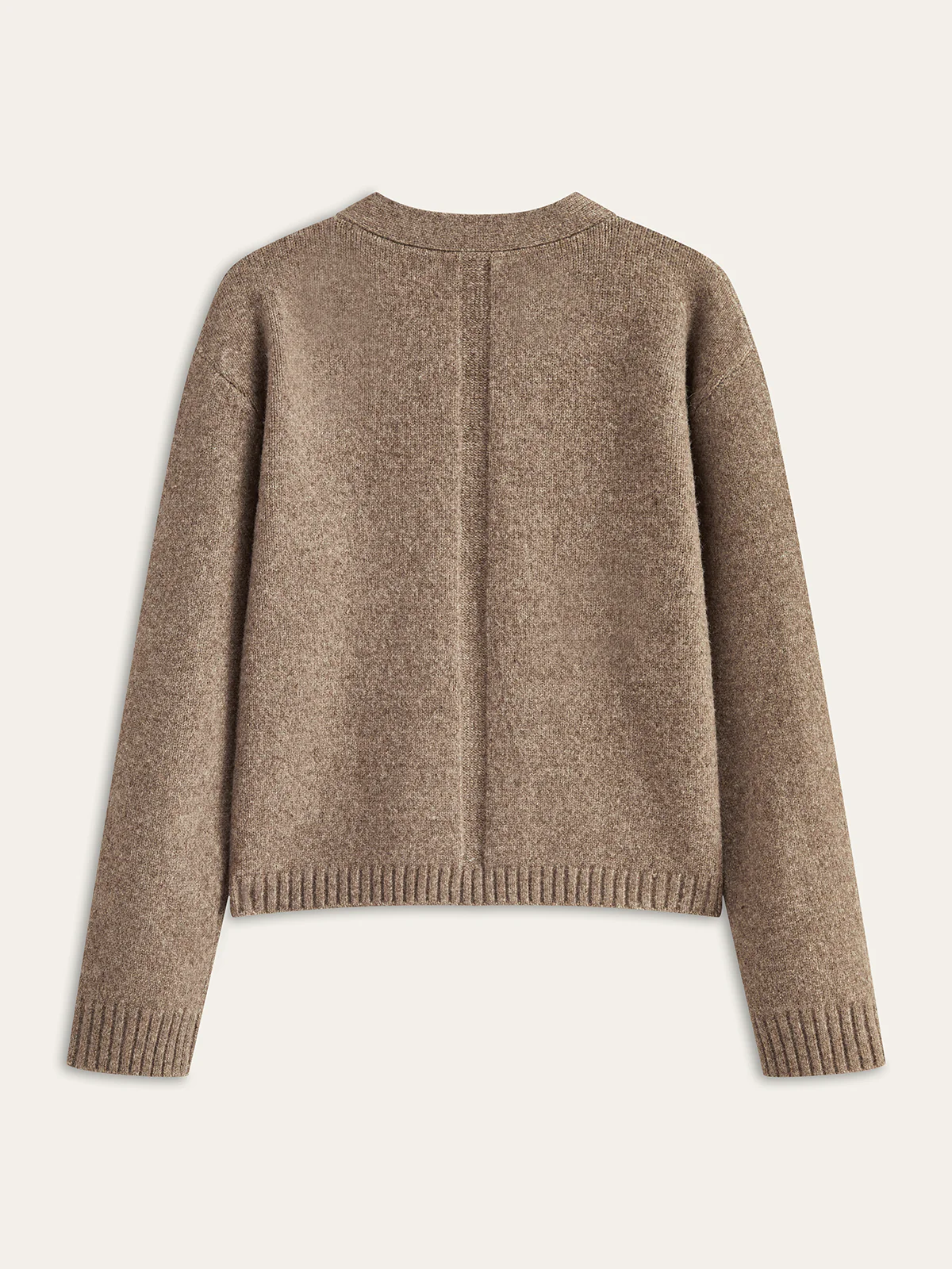 Wool Blend V-Neck Cardigan - Image 3