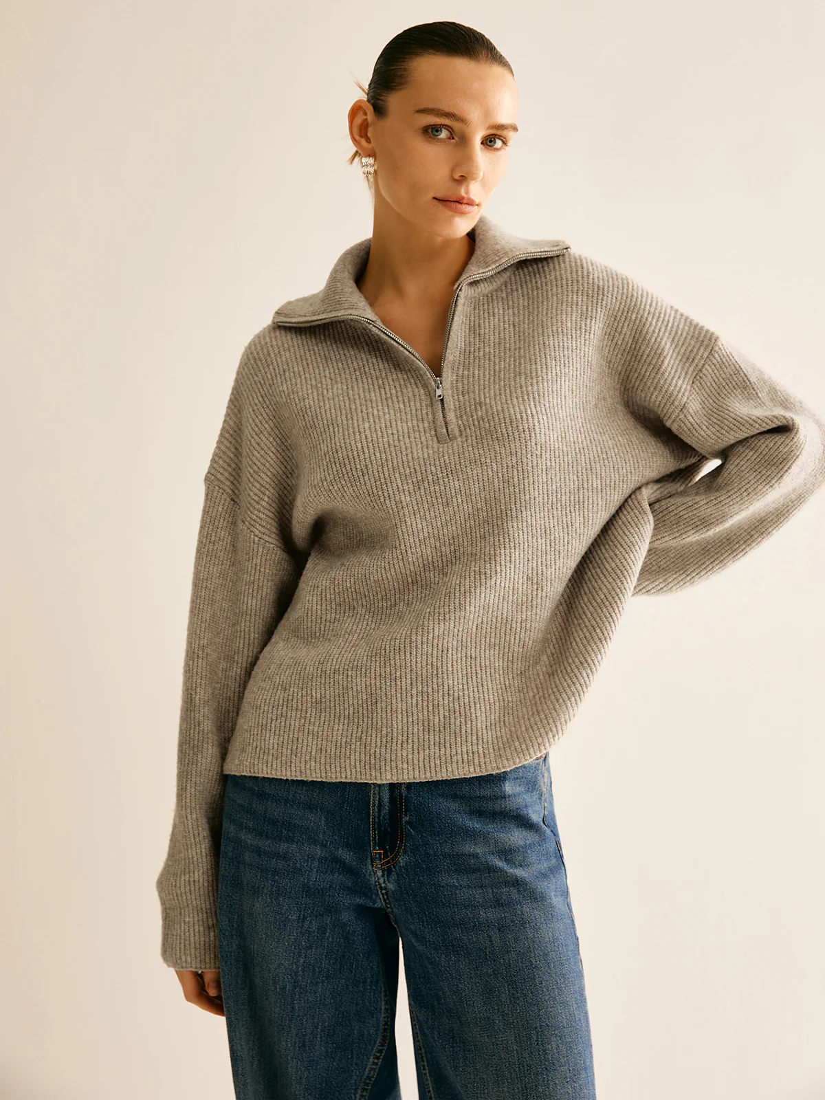 Wool-Blend Zipper Sweater Co-ords - Image 2