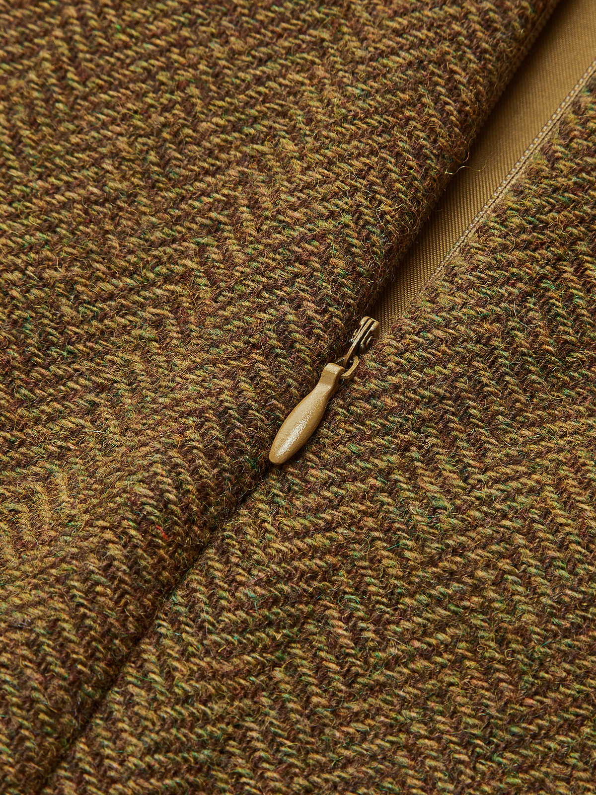 Wool-Blend Zipper Wrap Skirt - Image 3