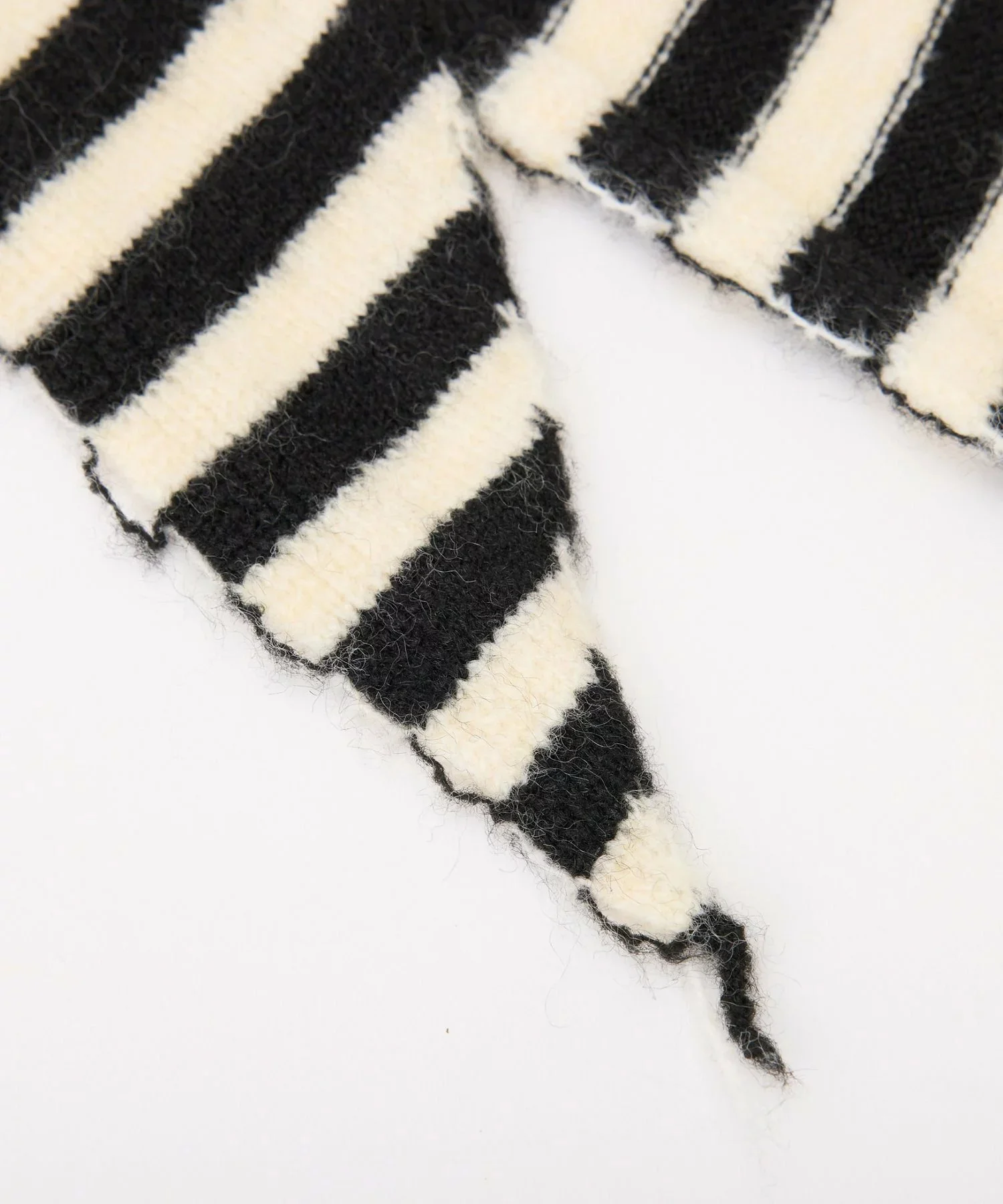Wool Striped Triangular Scarf - Image 4