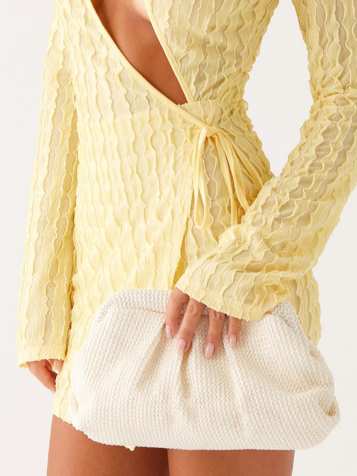 Woven Cloud Clutch Bag - Image 2