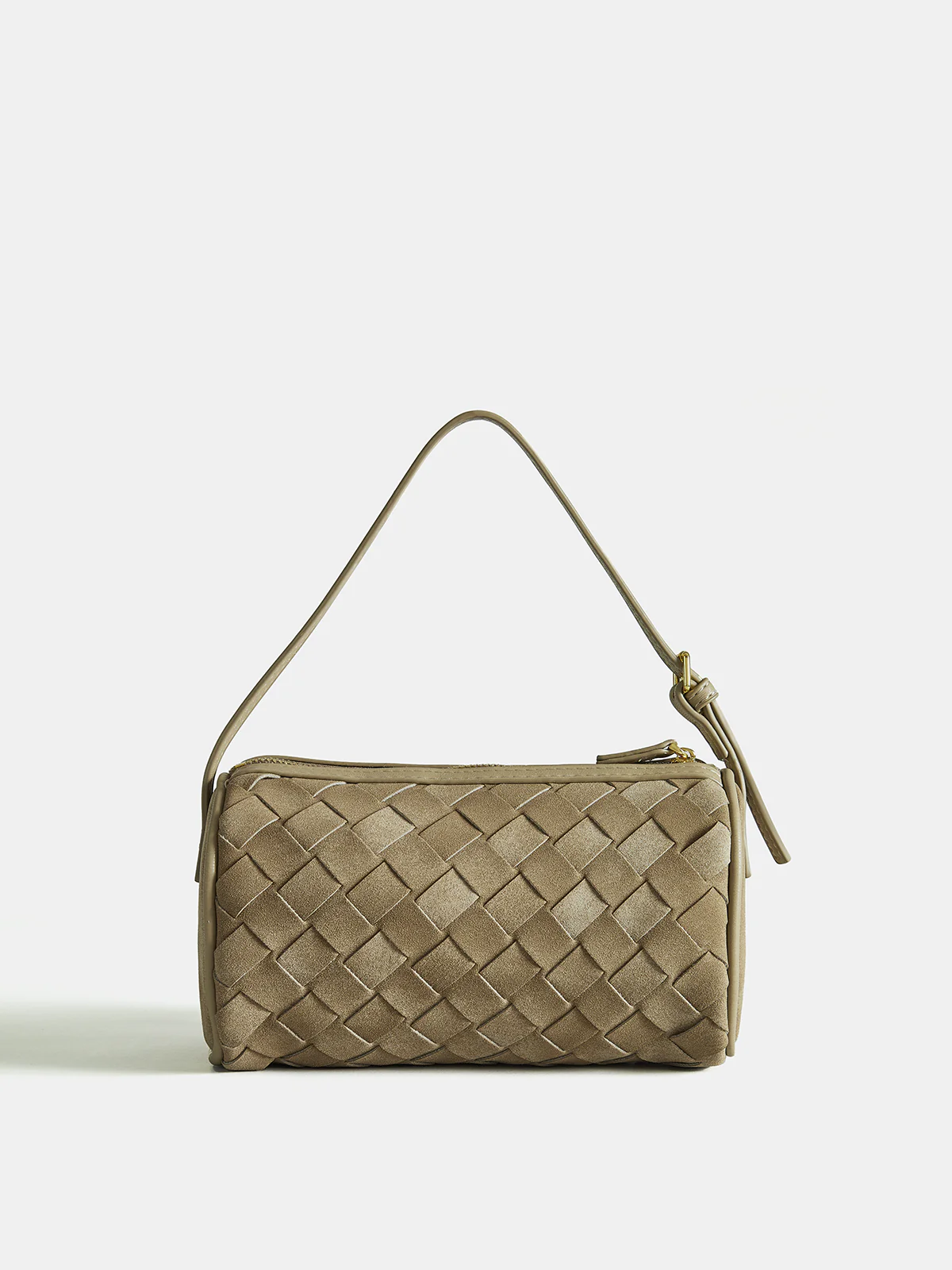 Woven Frosted PU Leather Shoulder Bag - Image 5