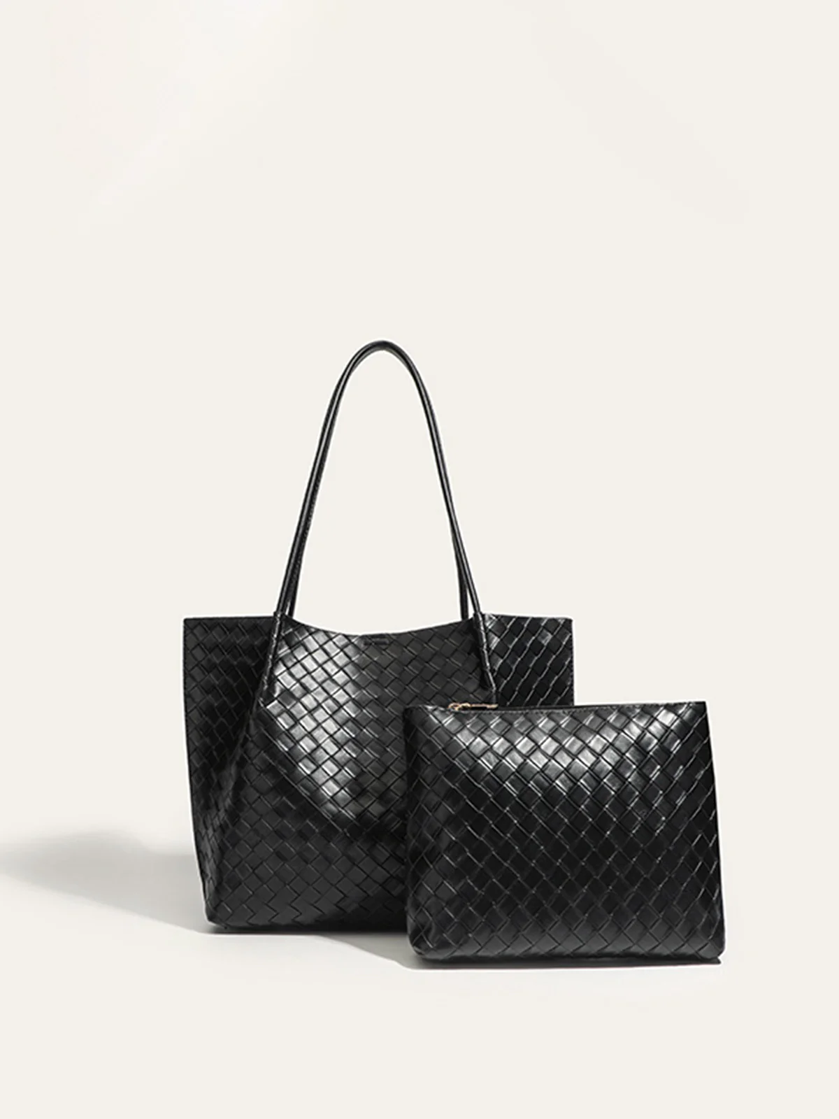 Woven PU Tote Bag - Image 2