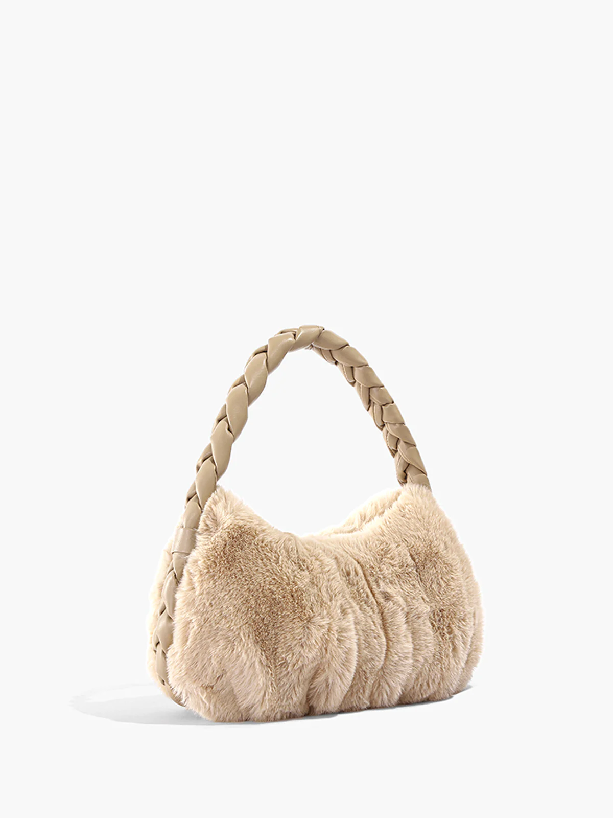 Woven Strap Fuzzy Hand Bag - Image 2