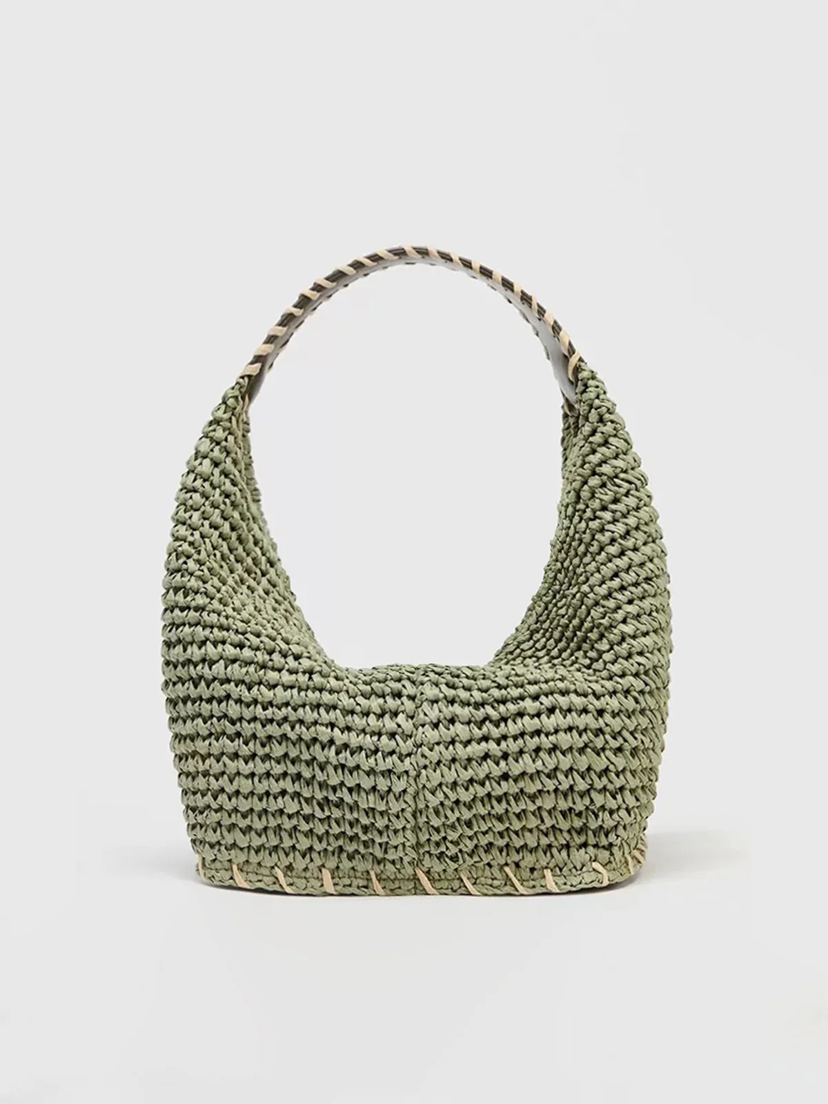 Woven Straw Hobo Bag