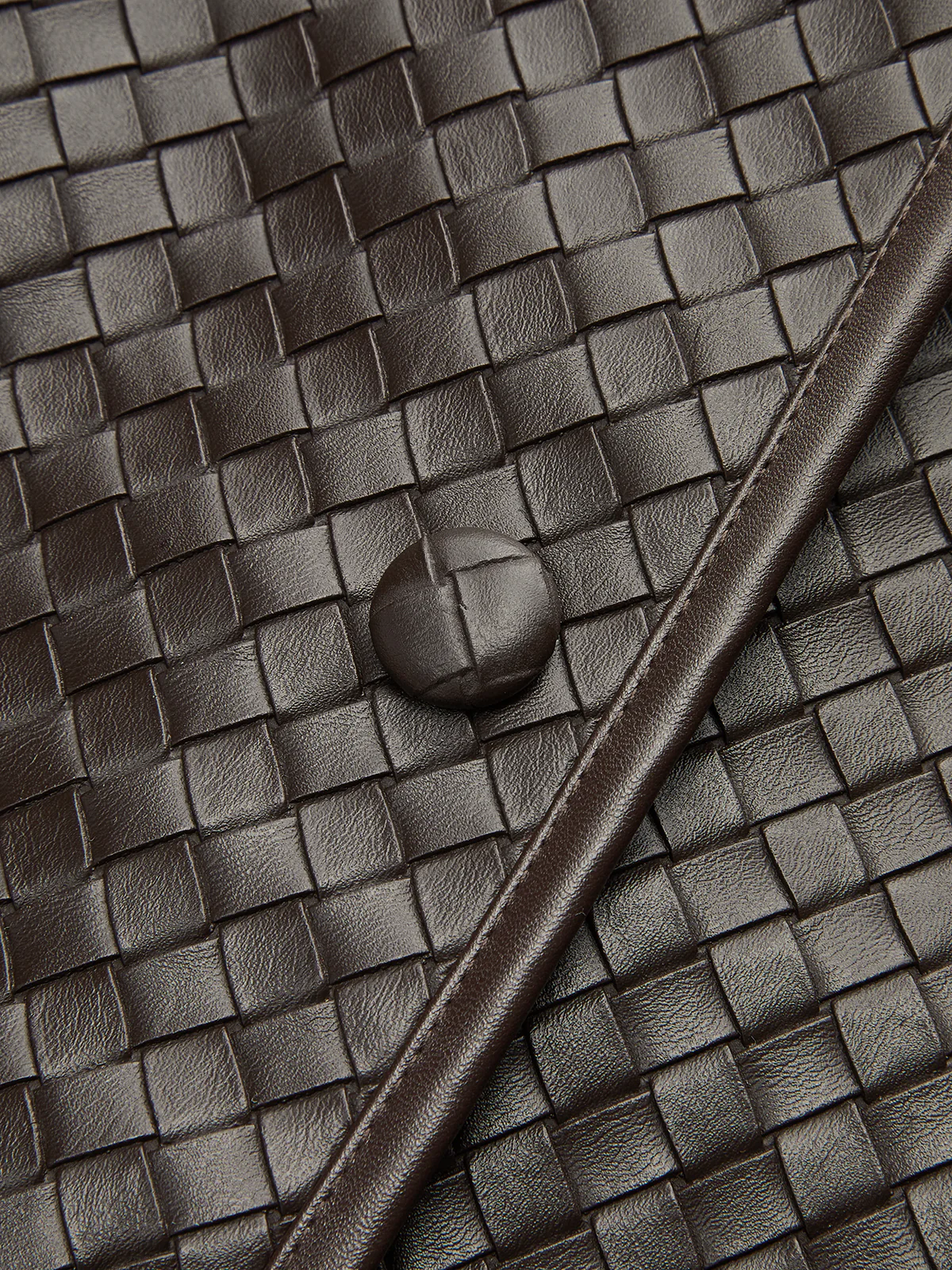Woven-Texture Faux Leather Blazer - Image 8