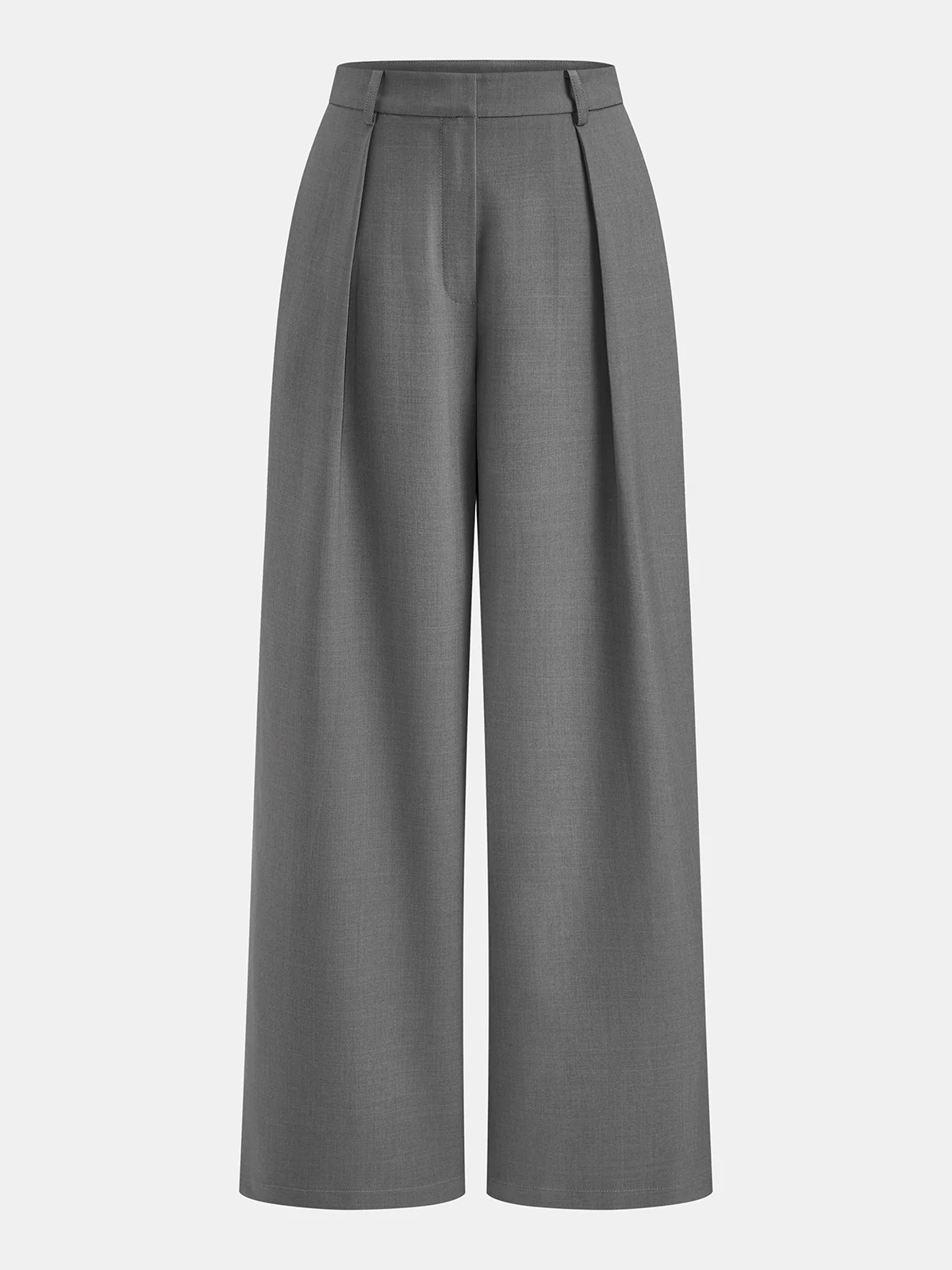Wrap Front Fitted Top & Pleated Pants Set - Image 4