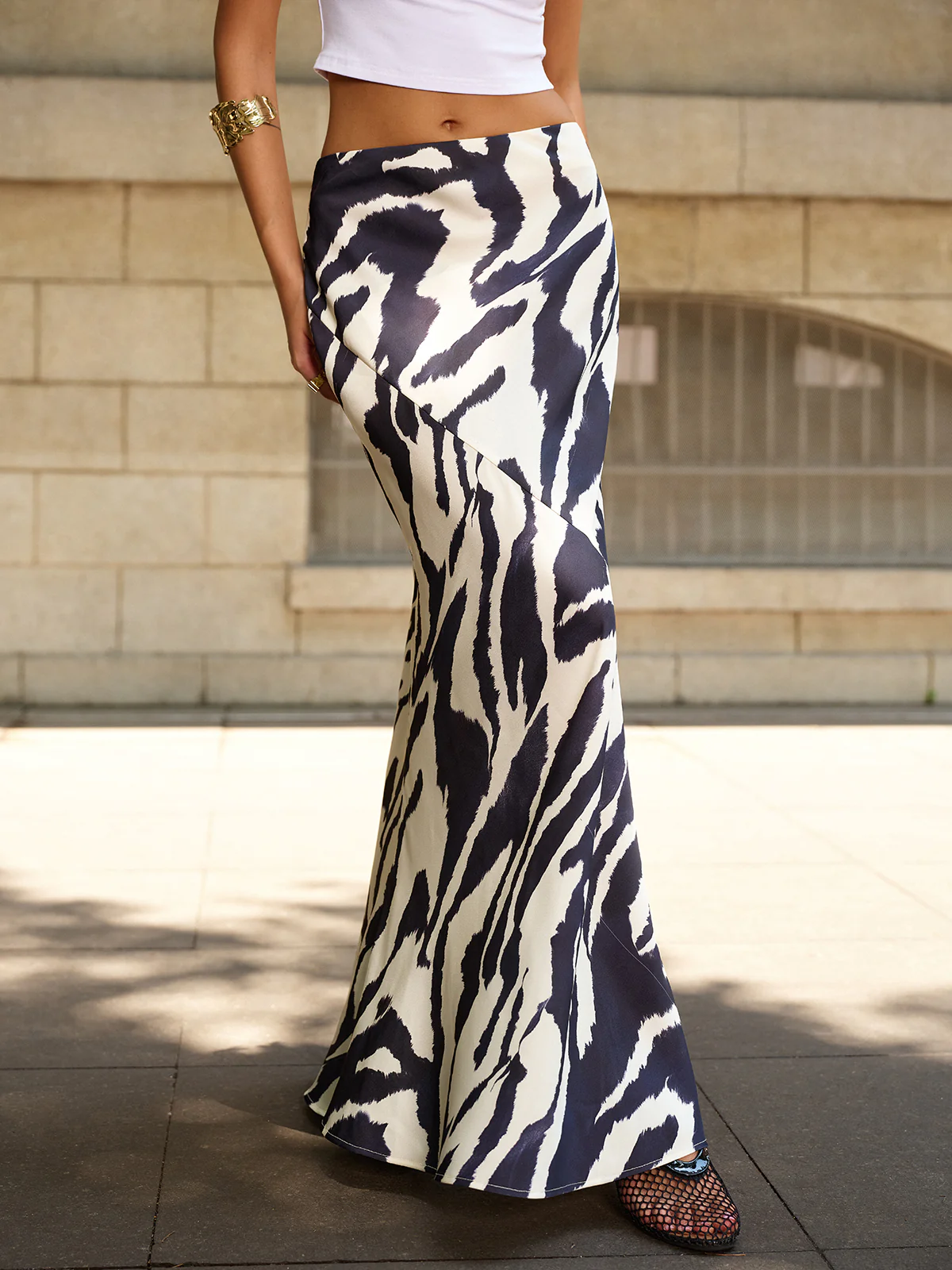 Zebra Print Maxi Skirt - Image 5