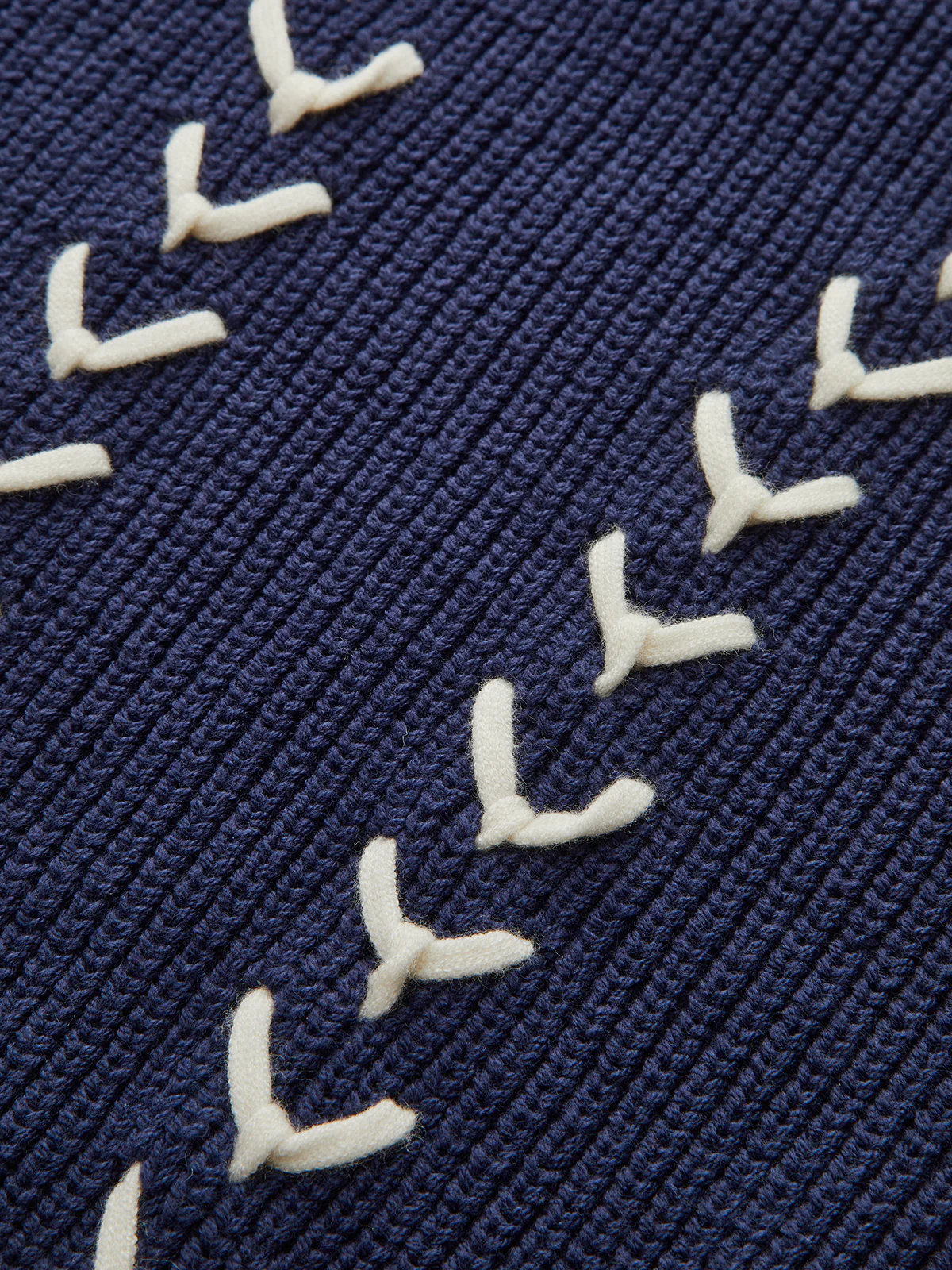 Zip Collared Knit Vest with Stitch Detailing - Image 3