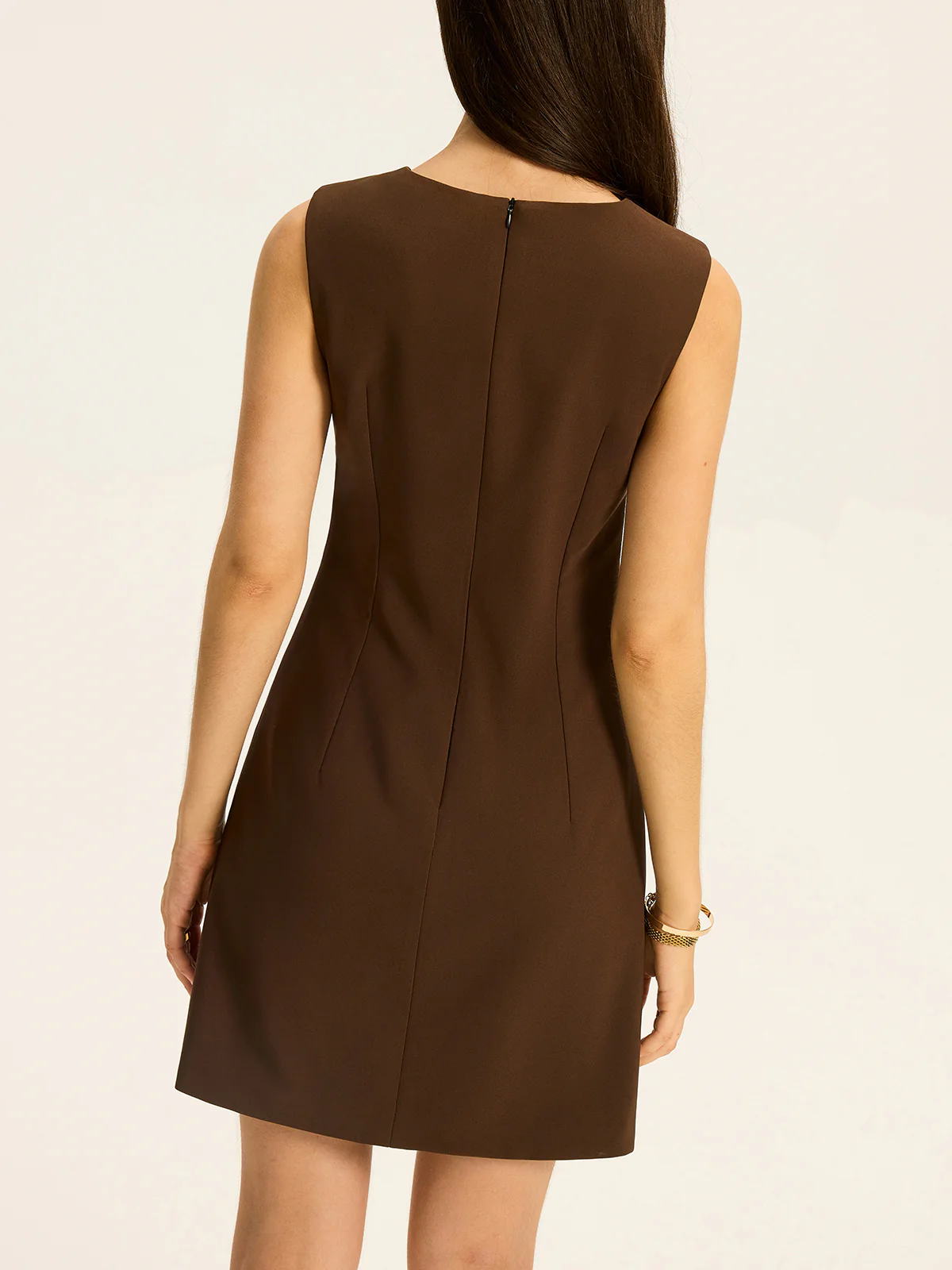 Zip-Front Neckline Mini Dress - Image 6