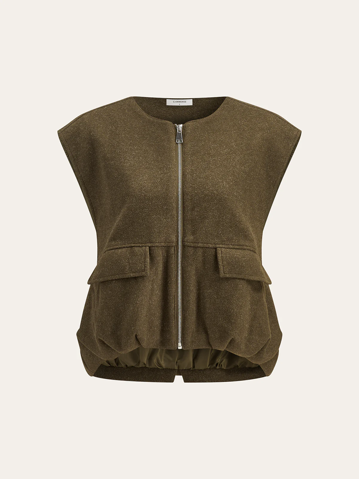 Zip Front Sleeveless Vest
