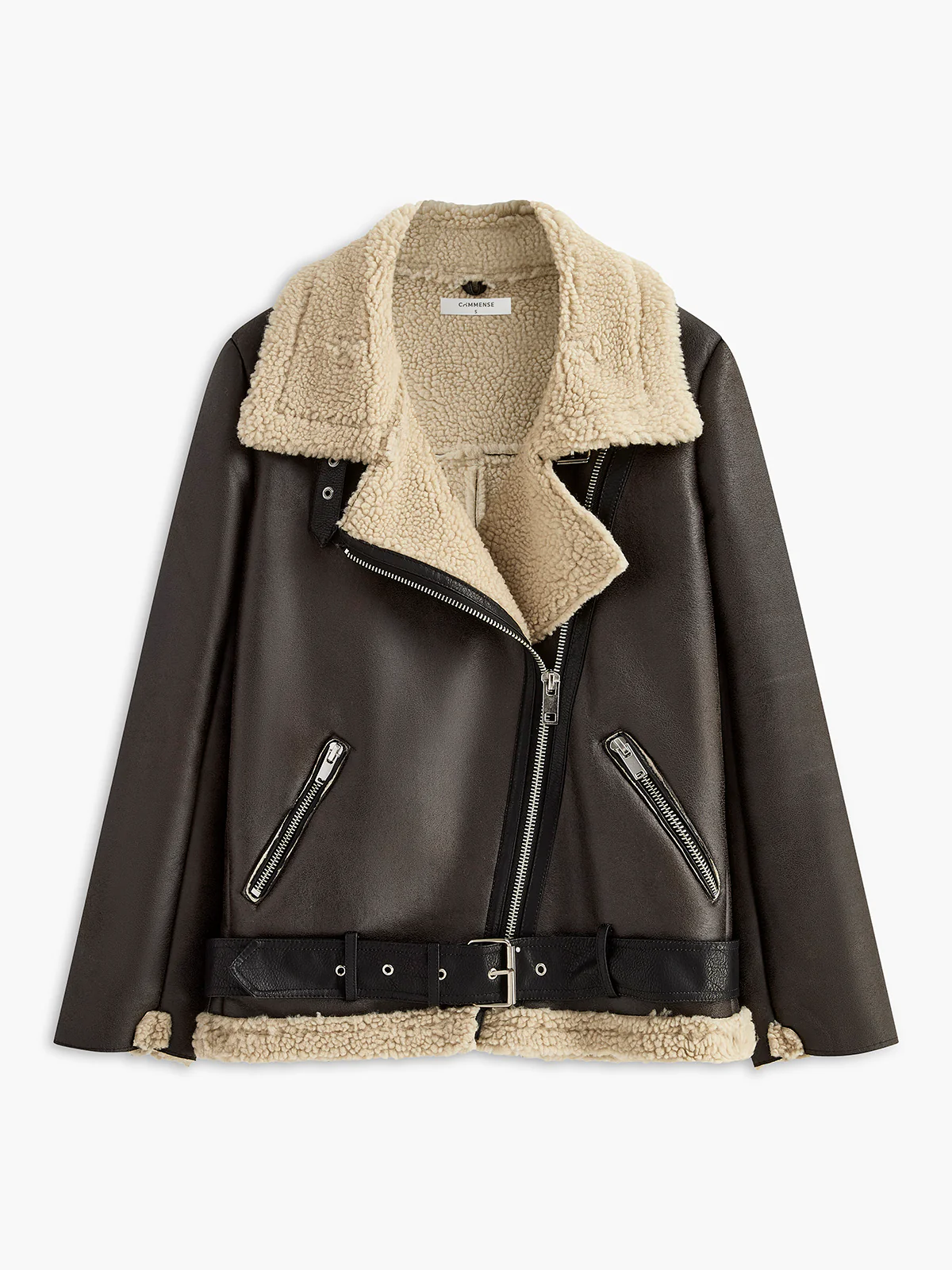 Zipper Belted Soft Fleece Jacket - Image 10