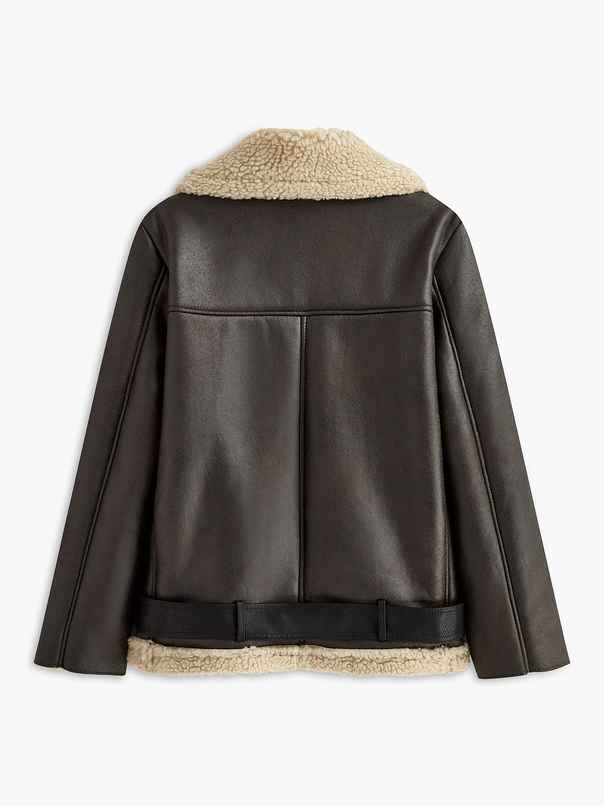 Zipper Belted Soft Fleece Jacket - Image 11