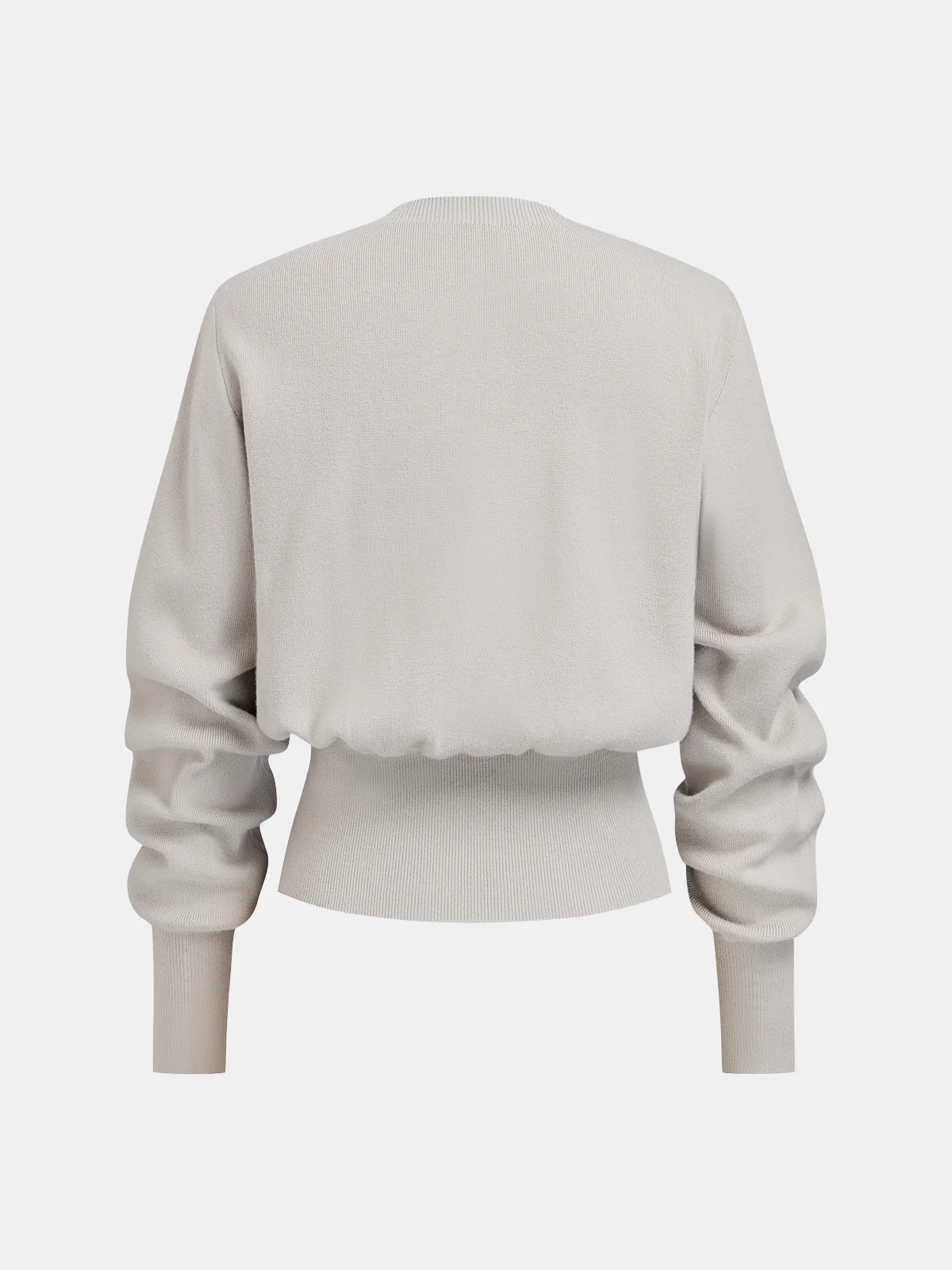 Zipper Cropped Sweater & Midi Skirt Set - Image 3